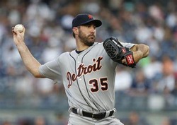 Justin Verlander a famous pitcher for the detroit tigers